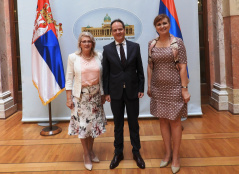 13 September 2019 Members of the PFG with Switzerland Obradovic and Filipovski and Swiss Ambassador to Serbia H.E. Philippe Guex